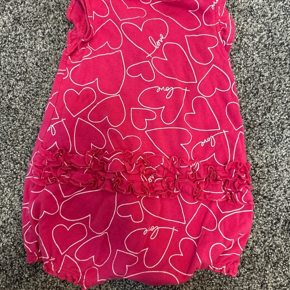 Heart Romper and Cream Pineapple Overalls - Picture 5 of 7